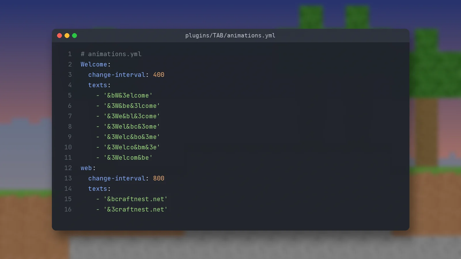 Reading Anim@tion Animated Tablist Header & Footer Using the TAB Plugin